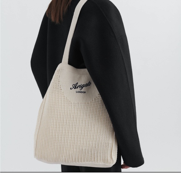 Axel Arigato beige grid shopper bag - Picture 2 of 6